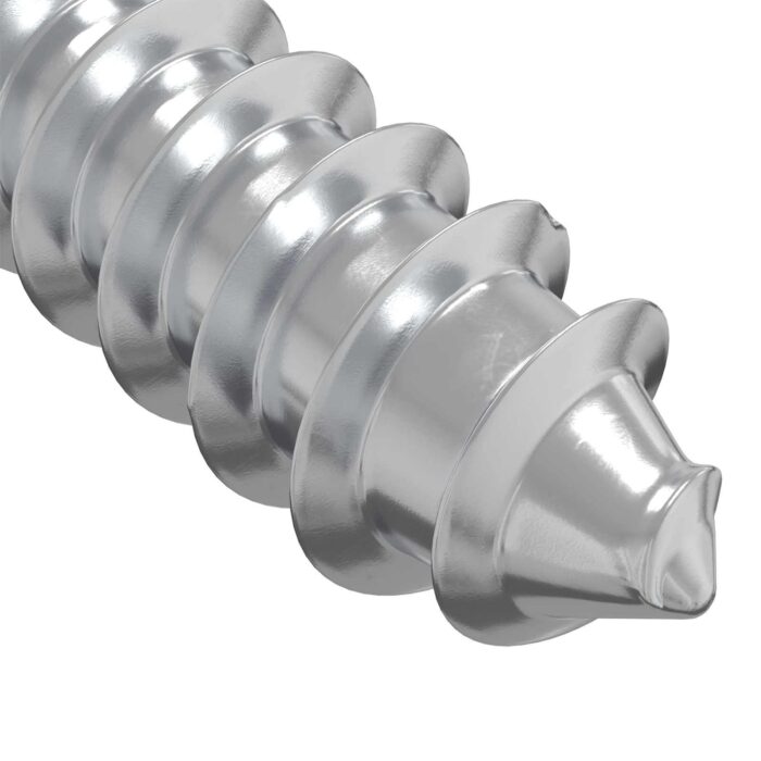 Holzschrauben 2 pcs Silber M6 x 70 mm Stahl – Bild 5