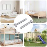 Schraube 2 pcs Silber M6 x 50 mm Stahl