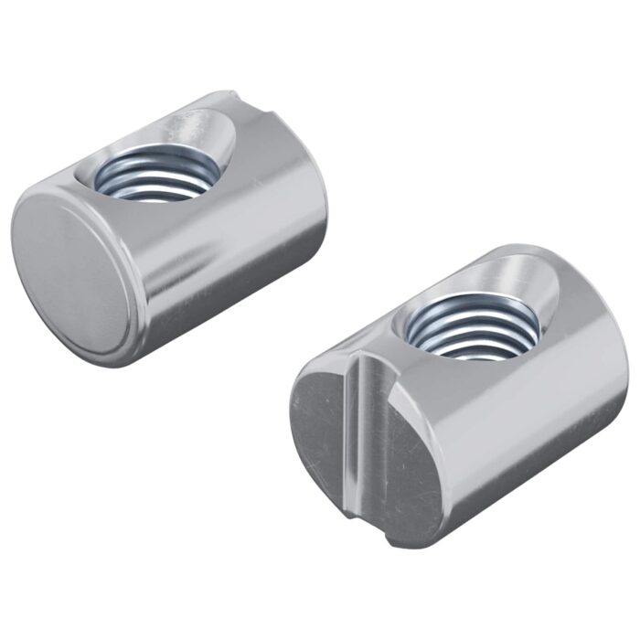 Zylindermuttern 2 pcs Silber M6 x 13 mm Metall – Bild 2