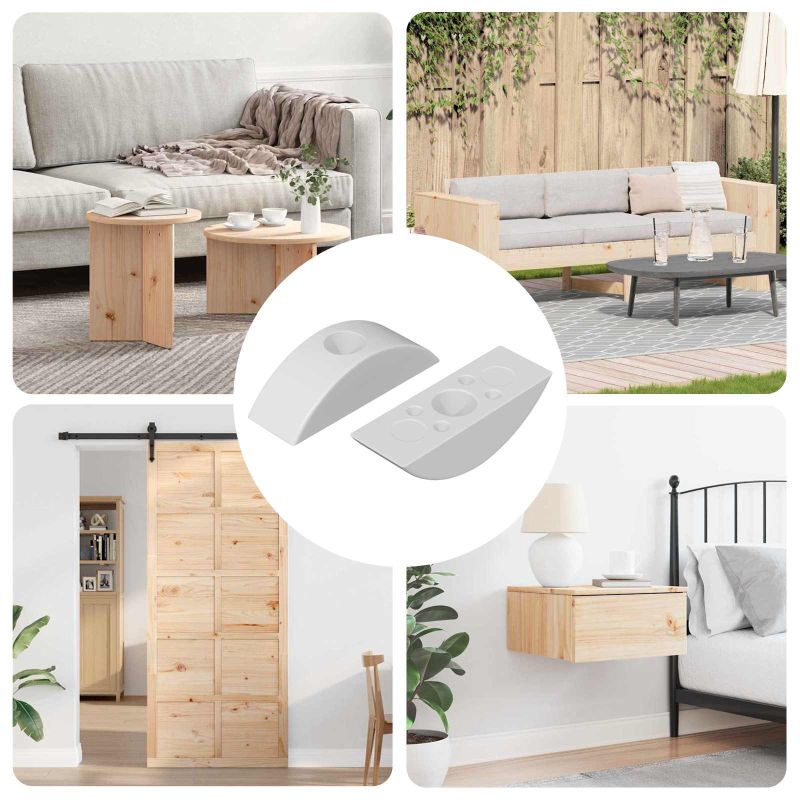 864448_1.jpg Half-moon Washer 2 pcs Weiss M6 Polypropylen – Bild 1