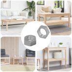 Sechskantmuttern 2 pcs Silber M6 Stahl