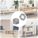 Sechskantmutter 2 pcs Silber M6 Eisen