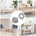 Sechskantmutter 2 pcs Silber M6 Eisen