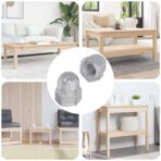 Eichelmuttern 2 pcs Silber 12,8 x 12,8 x 6,5 cm Stahl