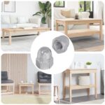 Eichelmuttern 2 pcs Silber 12,8 x 12,8 x 6,5 cm Stahl