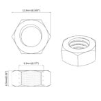 Eichelmuttern 2 pcs Silber 12,8 x 12,8 x 6,5 cm Stahl – Bild 7