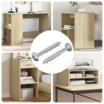 Schraube 2 pcs Silber 9,8 x 35 mm Eisen