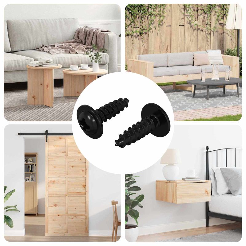 864499_1.jpg Selbstschneidender Nagel 2 pcs Schwarz 3,5 x 12 mm Eisen – Bild 1