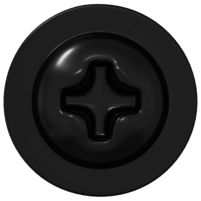 Selbstschneidender Nagel 2 pcs Schwarz 3,5 x 12 mm Eisen – Bild 3