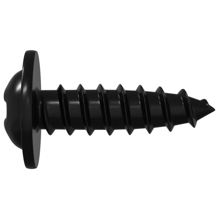 Selbstschneidender Nagel 2 pcs Schwarz 3,5 x 12 mm Eisen – Bild 4