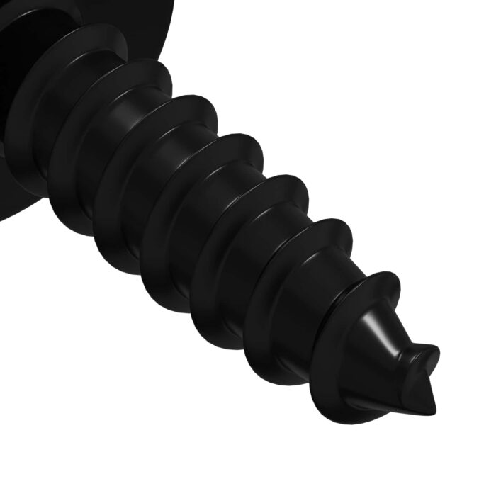 Selbstschneidender Nagel 2 pcs Schwarz 3,5 x 12 mm Eisen – Bild 5