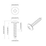 Selbstschneidender Nagel 2 pcs Zink-beschichtet 4 x 20 mm Stahl – Bild 6