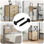 Selbstschneidender Nagel 2 pcs Schwarz 4 x 25 mm Stahl