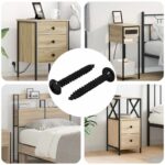 Gewindeschneider Nagel 2 pcs Schwarz M4 x 28 mm Stahl