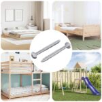 Holzschraube 2 pcs Silber 9,8 x 53 mm Stahl