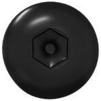 Hülsenmuttern 2 pcs Schwarz M4 x 14,5 mm Eisen – Bild 3