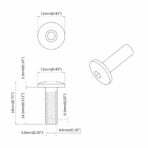 Hülsenmuttern 2 pcs Schwarz M4 x 14,5 mm Eisen – Bild 6