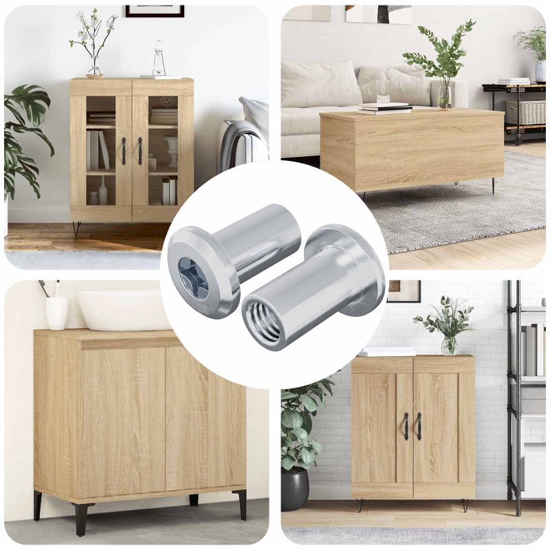 864559_1.jpg Sicherungsmutter 2 pcs Silber M6 x 15 mm Stahl – Bild 1