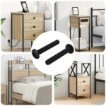 Schraube 2 pcs Silber 5 x 30 mm Eisen