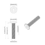 Schraube 2 pcs Silber 5 x 30 mm Eisen – Bild 6