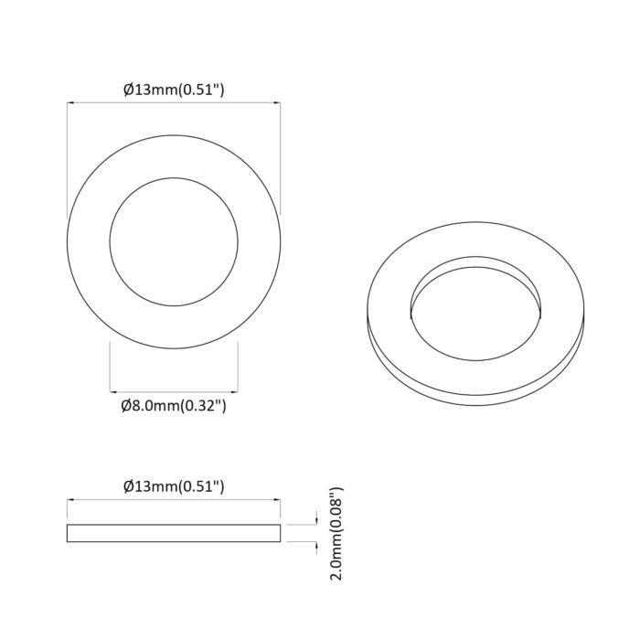 Federunterlage 2 pcs Weiss 13 x 1 mm Eisen – Bild 7