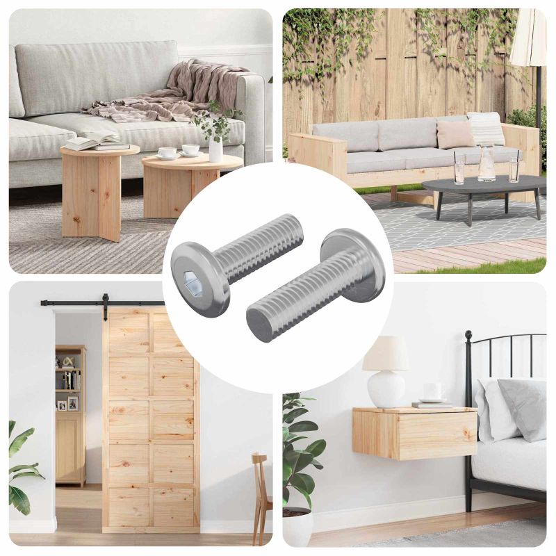 864598_1.jpg Schraube 2 pcs Silber 8 x 25 mm Stahl – Bild 1