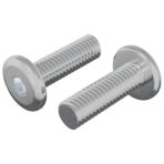 Schraube 2 pcs Silber 8 x 25 mm Stahl – Bild 2
