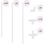 PVC Rohr 2 pcs Weiss 12,2 x 1,8 x 500 mm PP und PE – Bild 2