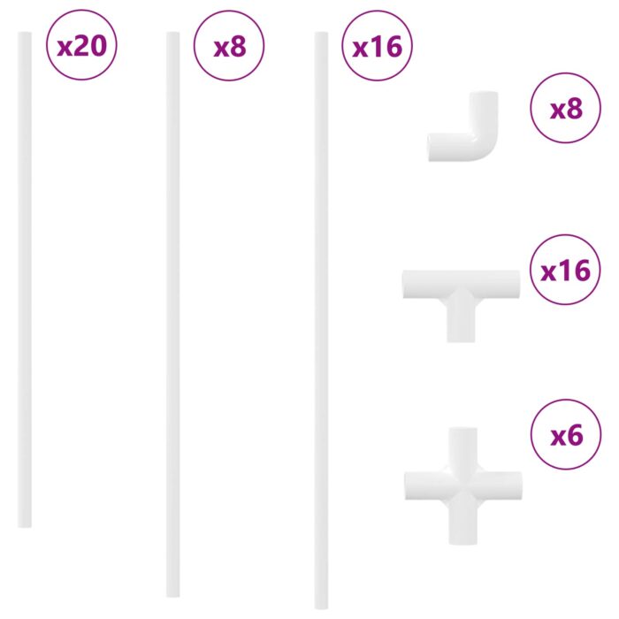 PVC Rohr 2 pcs Weiss 12,2 x 1,8 x 500 mm PP und PE – Bild 2