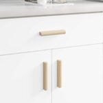 Gerader Griff 2 pcs Natürliche Holzfarbe 130 x 25 x 30 mm