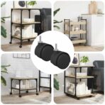 Bockrolle 2 pcs Schwarz und Silber 40,1 x 40,1 x 37,8 mm