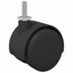 Bockrolle 2 pcs Schwarz und Silber 40,1 x 40,1 x 37,8 mm – Bild 5