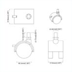 Bockrolle 2 pcs Schwarz und Silber 40,1 x 40,1 x 37,8 mm – Bild 9