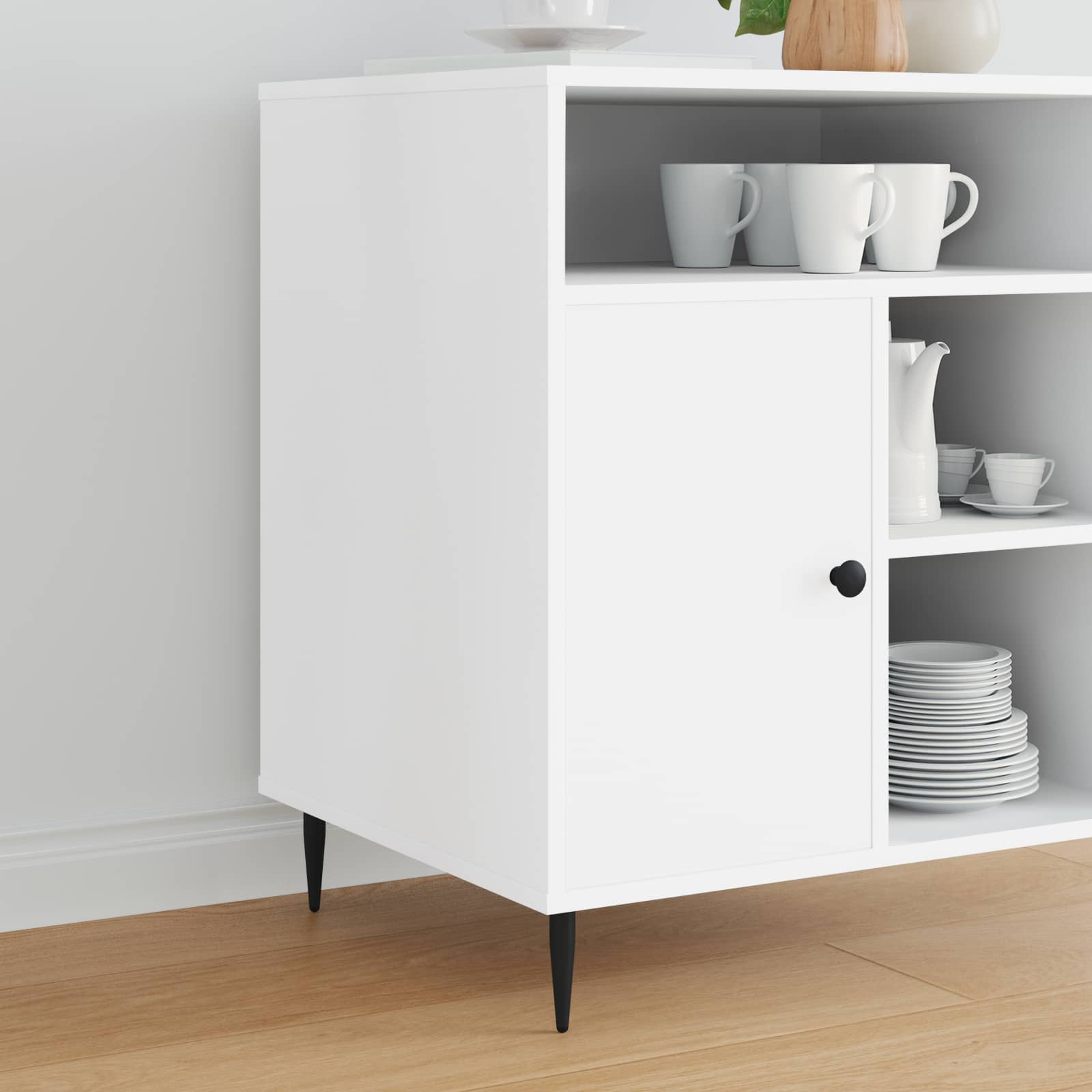 864800_1.jpg Möbelbeine 2 pcs Schwarz Ø 40 x 98 mm Eisen – Bild 1