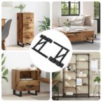 Bettliftmechanismus 2 pcs Schwarz 340 x 95 x 40 mm Eisen