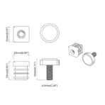 Möbel Leveler Verstellbar 2 pcs Schwarz M6 PP – Bild 6