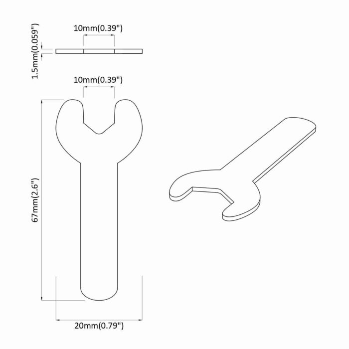 Spanner 2 pcs Silber 10 mm Eisen – Bild 7