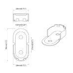 Kleiderstangenhalter 2 pcs Weisses Zink 40 x 18 x 10 mm Eisen – Bild 8