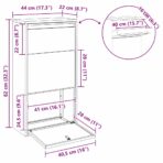 Paketdrop-Box mit Speicher Anthrazit 44 x 22 x 82 cm Stahl – Bild 12