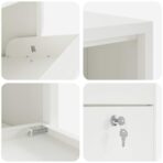 Paketdrop-Box mit Speicher Anthrazit 44 x 22 x 82 cm Stahl – Bild 8