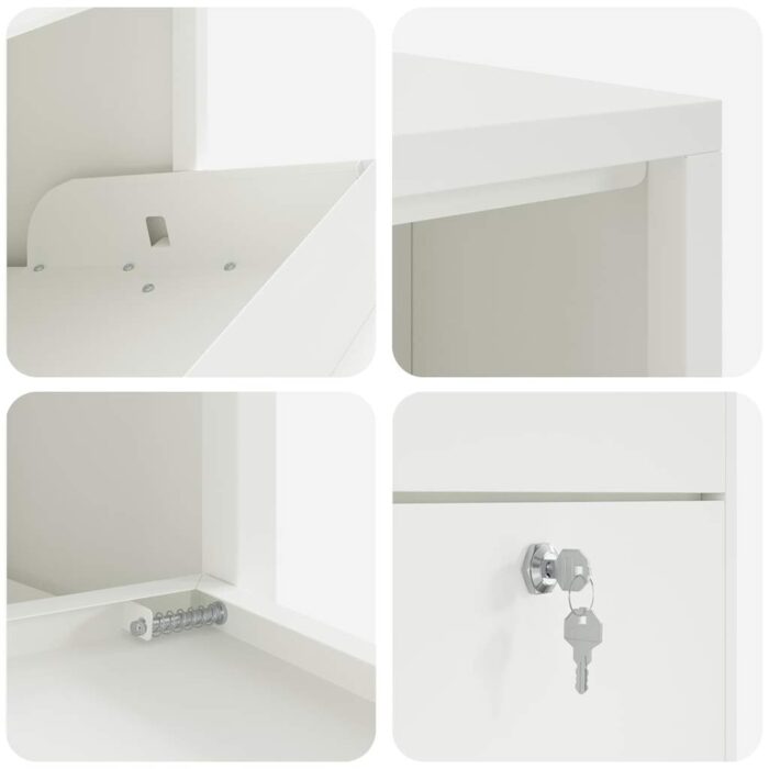 Paketdrop-Box mit Speicher Anthrazit 44 x 22 x 82 cm Stahl – Bild 8