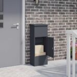 Paketdrop-Box mit Speicher Anthrazit 44,5 x 29 x 110,5 cm Stahl