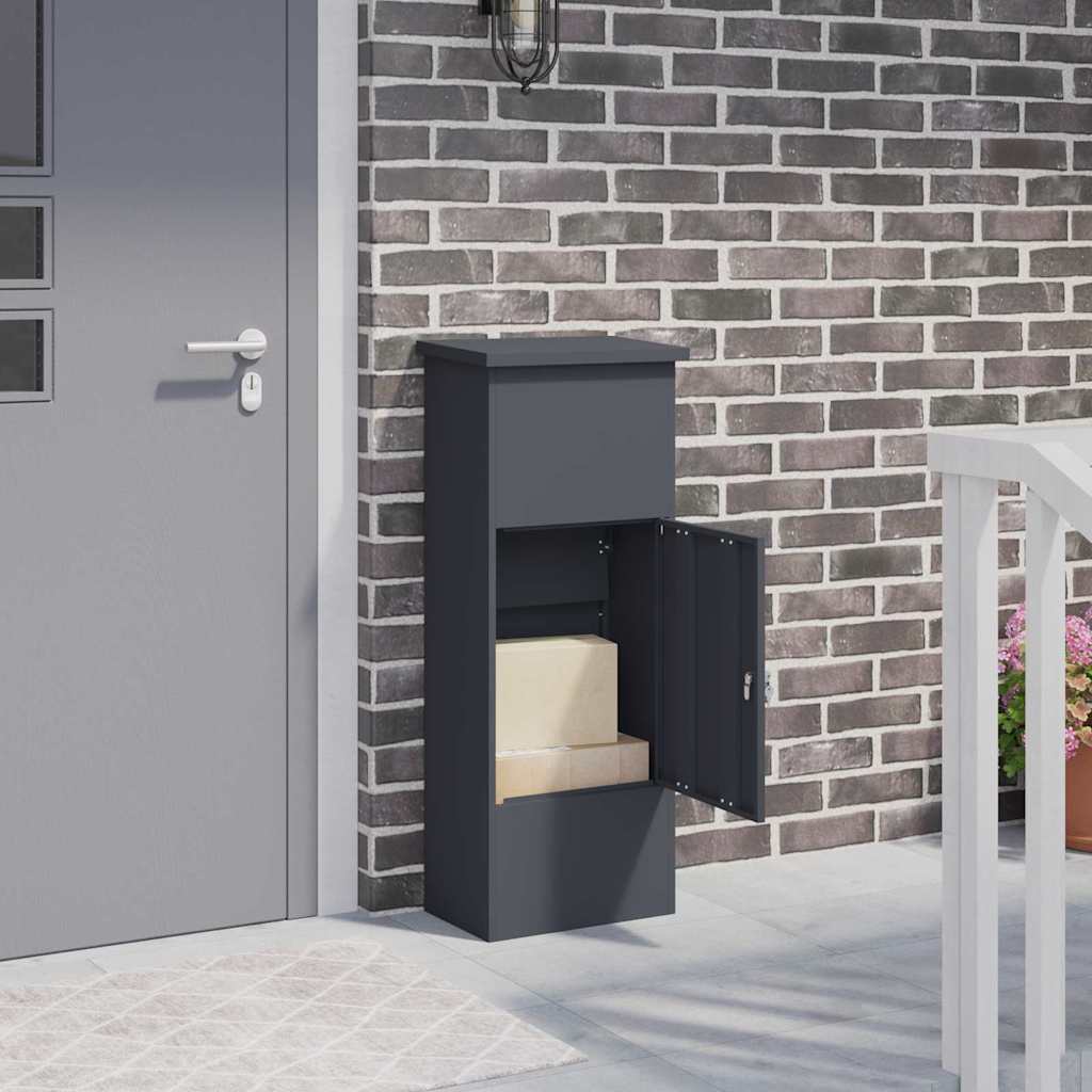 874928_1.jpg Paketdrop-Box mit Speicher Anthrazit 44,5 x 29 x 110,5 cm Stahl – Bild 1