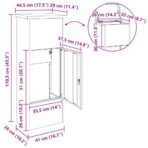 Paketdrop-Box mit Speicher Anthrazit 44,5 x 29 x 110,5 cm Stahl – Bild 12