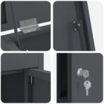 Paketdrop-Box mit Speicher Anthrazit 44,5 x 29 x 110,5 cm Stahl – Bild 8