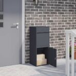 Paketdrop-Box mit Speicher Anthrazit 41 x 38 x 103 cm Stahl