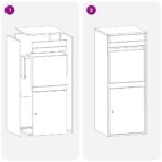 Paketdrop-Box mit Speicher Anthrazit 41 x 38 x 103 cm Stahl – Bild 10