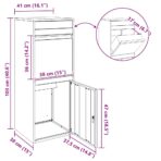 Paketdrop-Box mit Speicher Anthrazit 41 x 38 x 103 cm Stahl – Bild 12