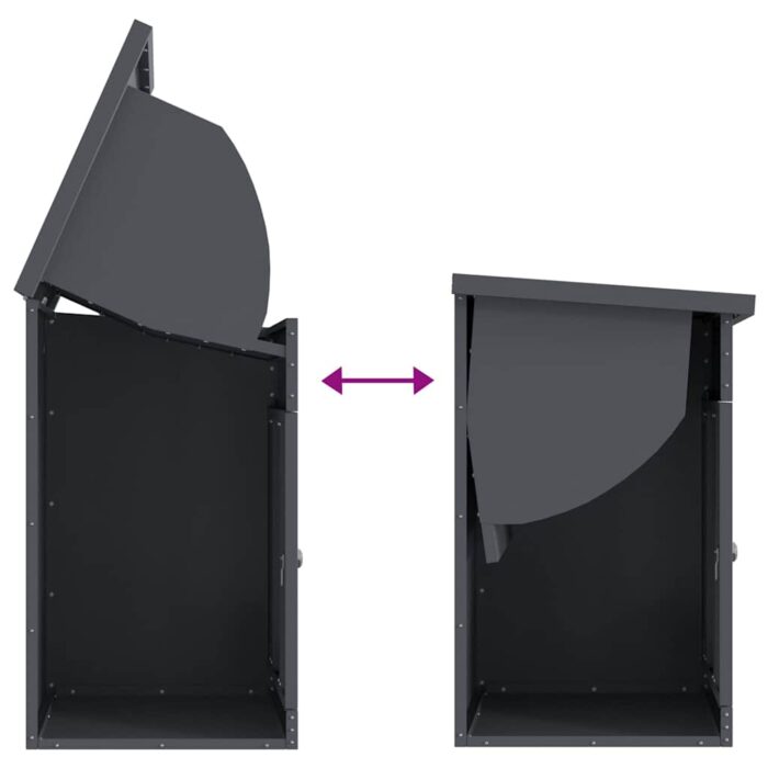 Paketdrop-Box mit Speicher Anthrazit 47,5 x 38 x 59 cm Stahl – Bild 10