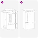 Briefkasten mit Speicher mit Tür Schwarz 30 x 20 x 55 cm Stahl – Bild 10